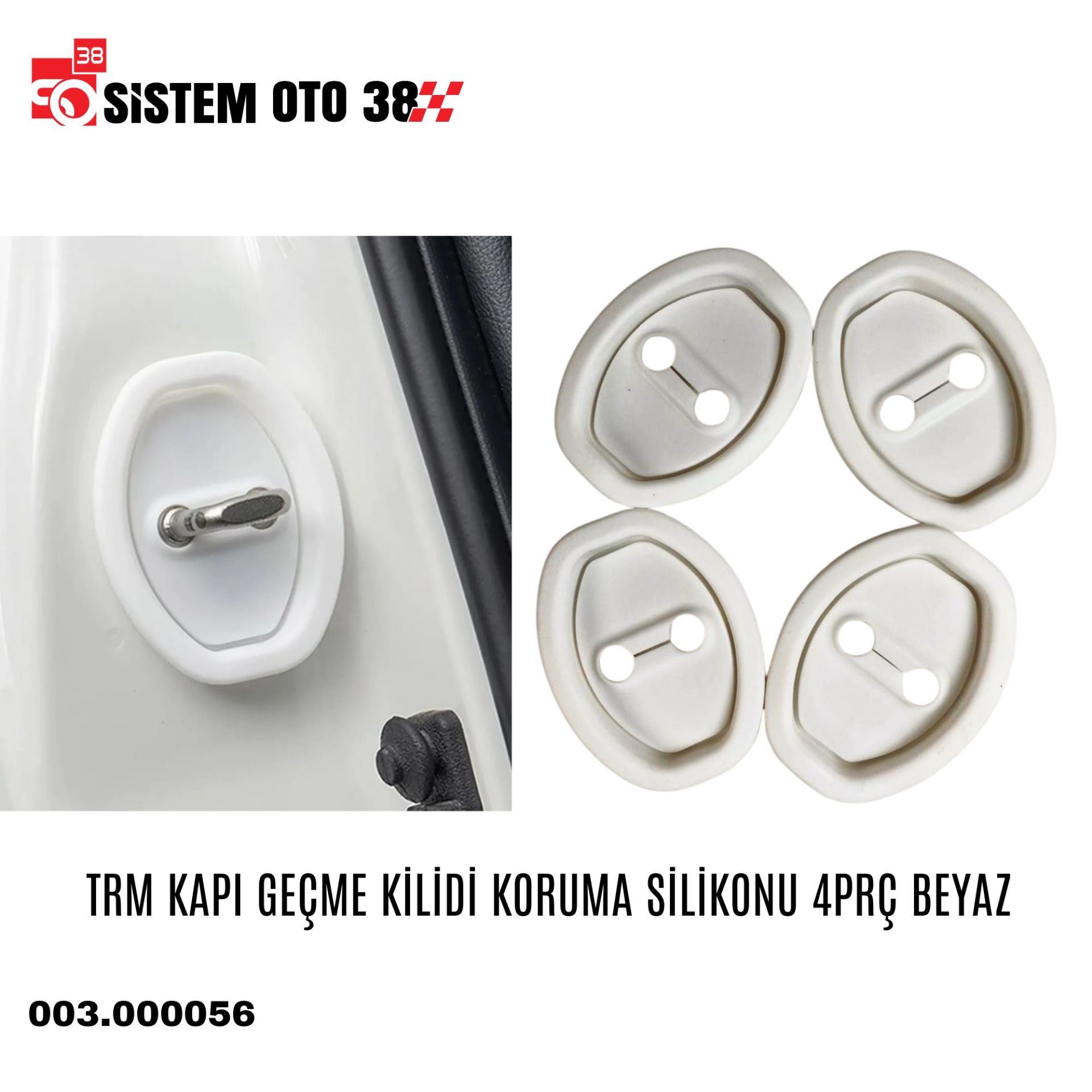TRM KAPI GEÇME KİLİDİ KORUMA SİLİKONU 4PRÇ BEYAZ | | ARAÇ DIŞI AKSESUARLAR