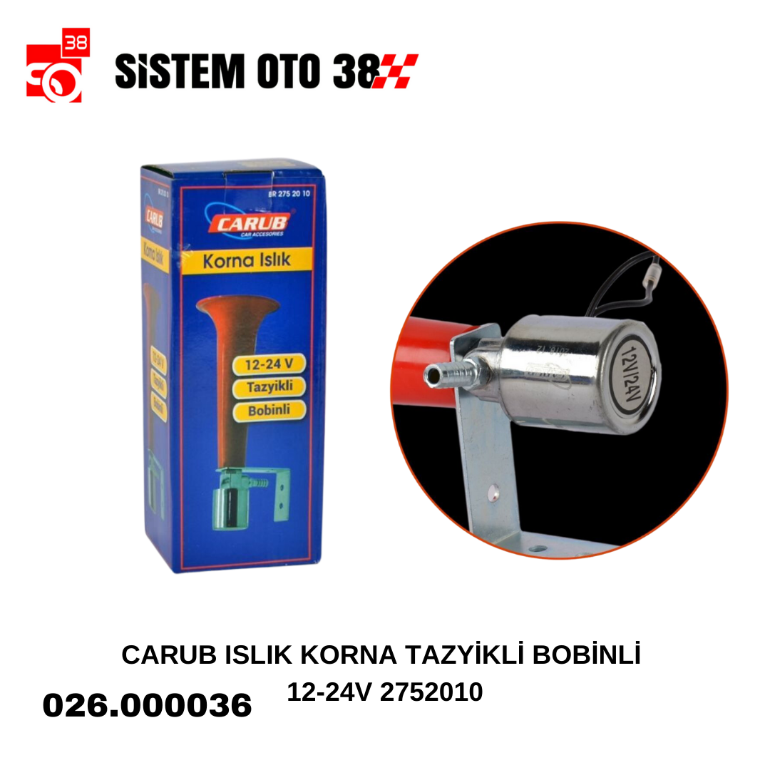 CARUB ISLIK KORNA TAZYİKLİ BOBİNLİ 12-24V 2752010 | | KORNALAR