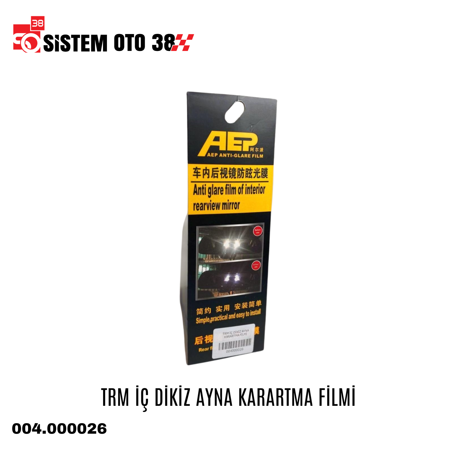 TRM İÇ DİKİZ AYNA KARARTMA FİLMİ | | ARAÇ İÇİ AKSESUARLAR