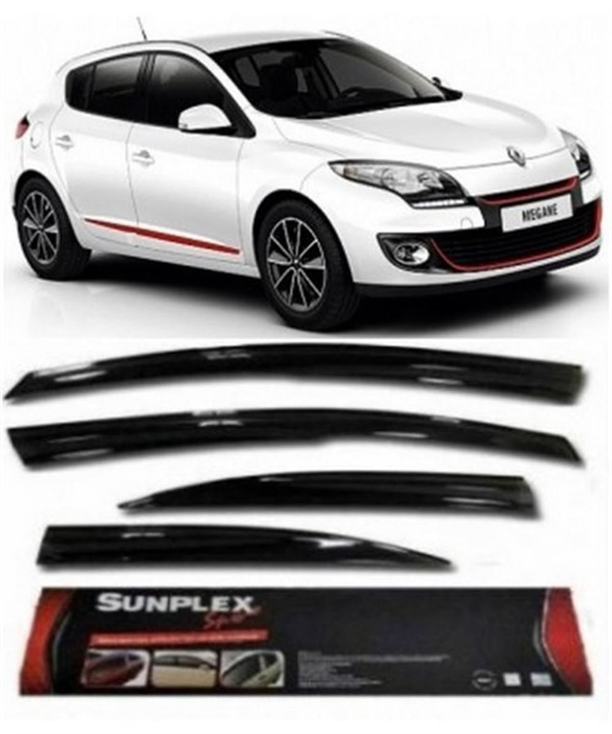 RENAULT MEGANE III 2009---->MUGEN CAM RÜZGARLIĞI ÖN-ARKA | SUNPLEX