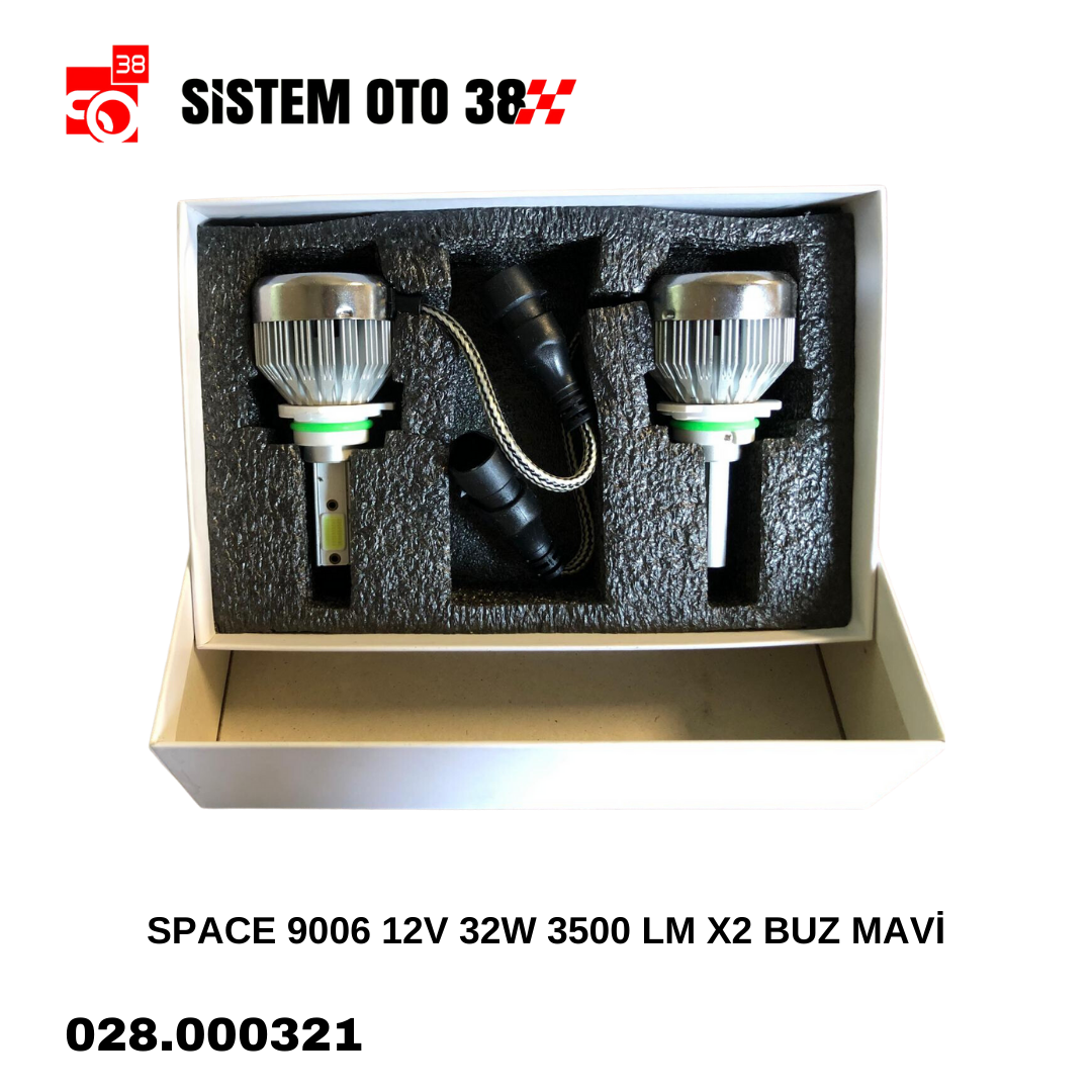 SPACE 9006 12V 32W 3500 LM X2 BUZ MAVİ | | LED XENON
