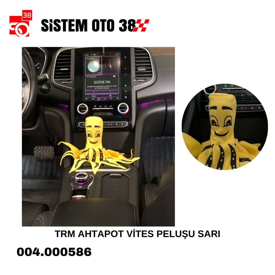 TRM AHTAPOT VİTES PELUŞU SARI | | ARAÇ İÇİ AKSESUARLAR