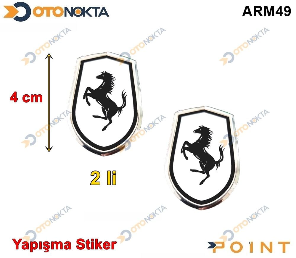 ARMA STICKER YAPISMA FERRARI BEYAZ