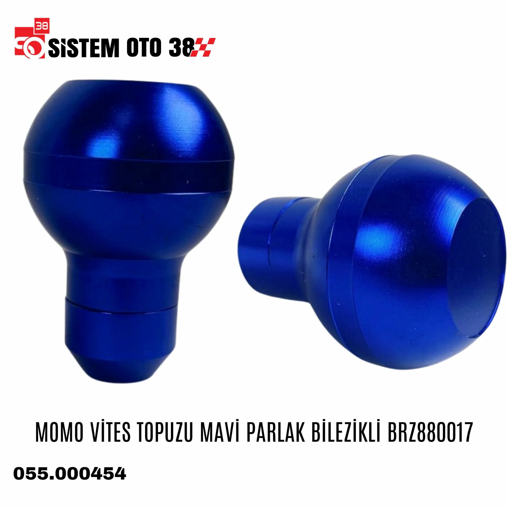 MOMO VİTES TOPUZU MAVİ PARLAK BİLEZİKLİ BRZ880017 | | TUNING