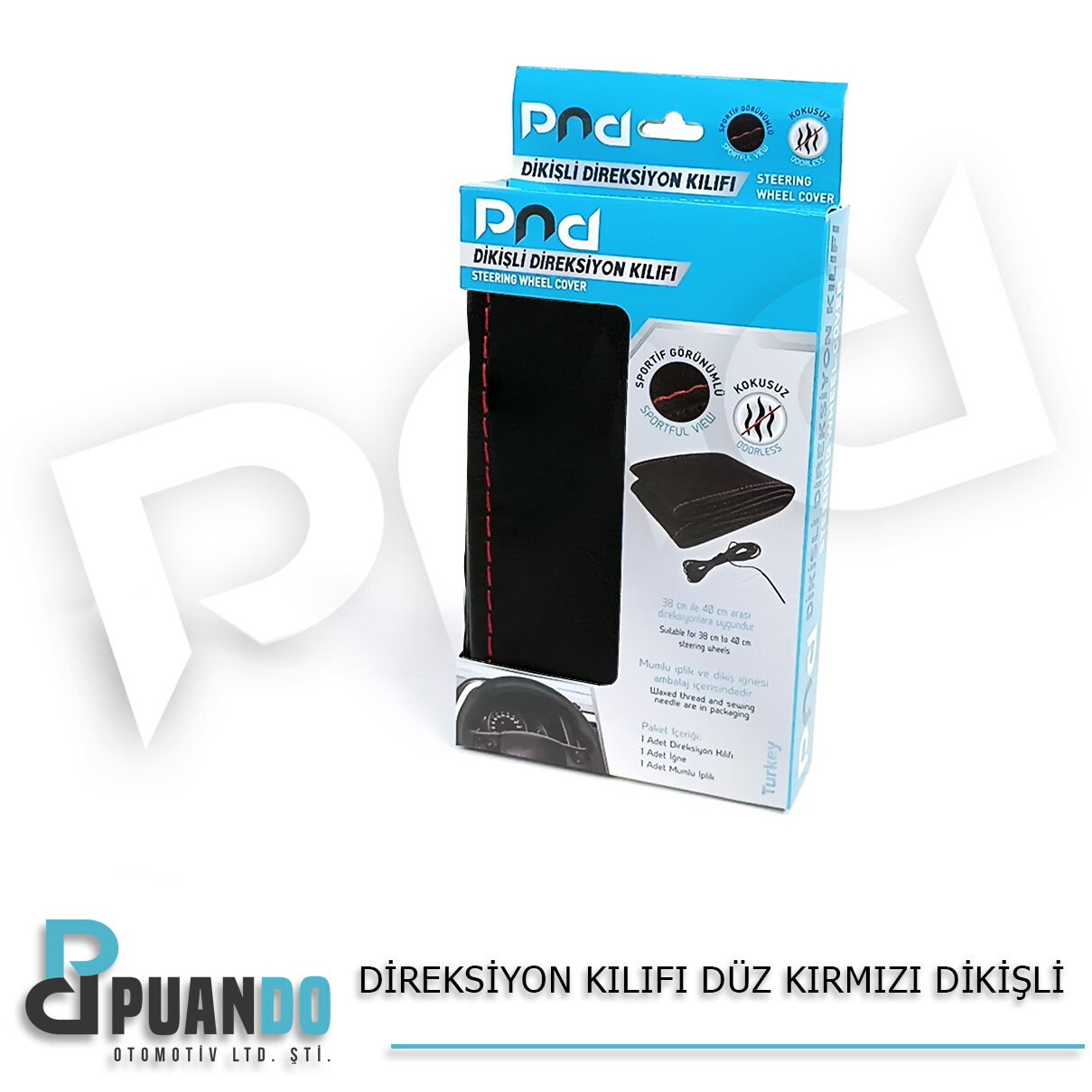 DIREKSIYON KILIFI DUZ KIRMIZI DIKISLI