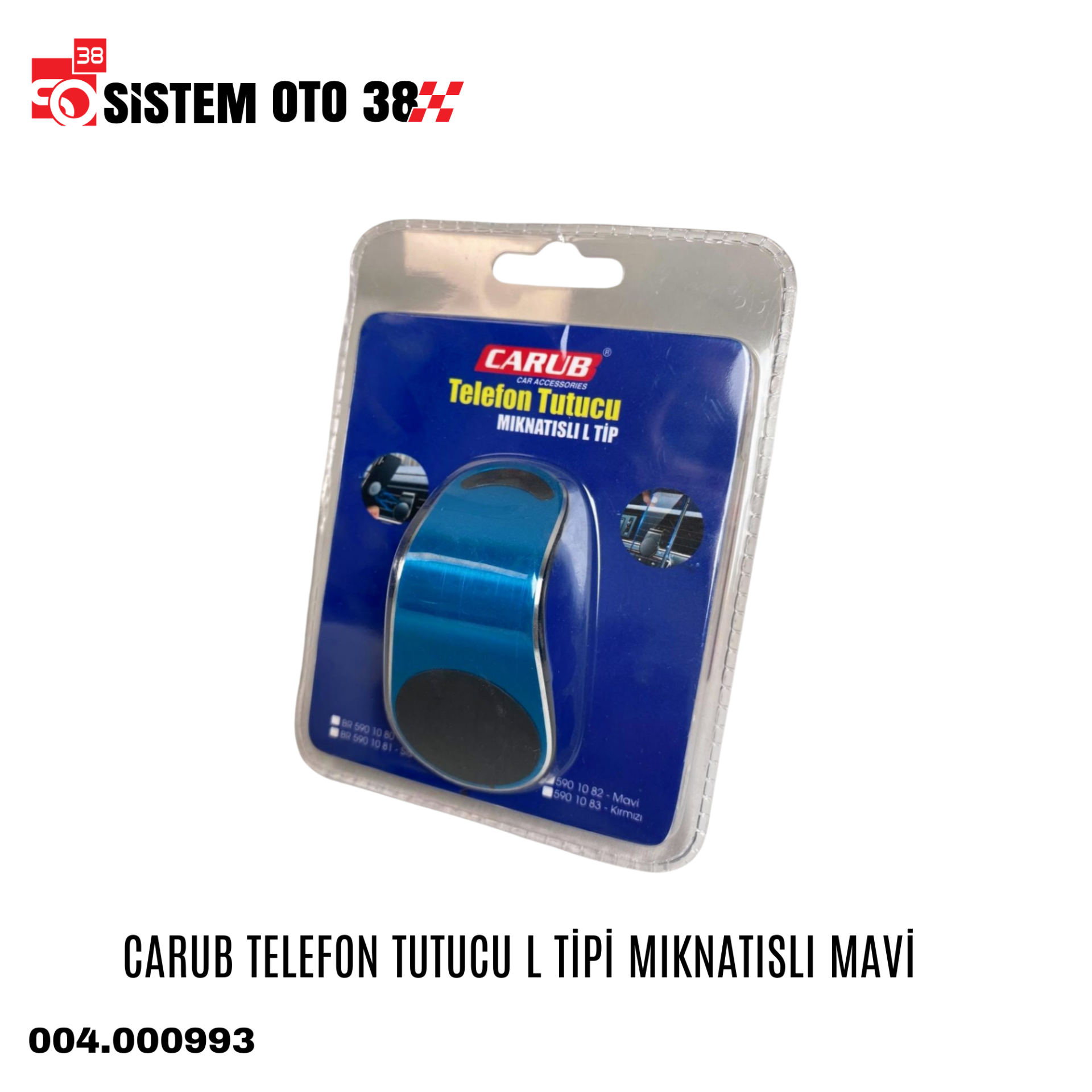 CARUB TELEFON TUTUCU L TİPİ MIKNATISLI MAVİ | | ARAÇ İÇİ AKSESUARLAR