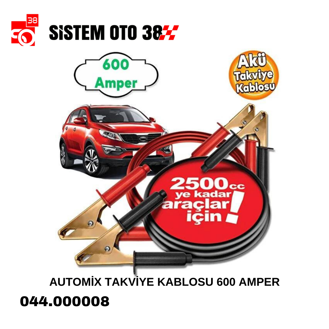 AUTOMİX TAKVİYE KABLOSU 600 AMPER | | TAKVİYE KABLOLARI