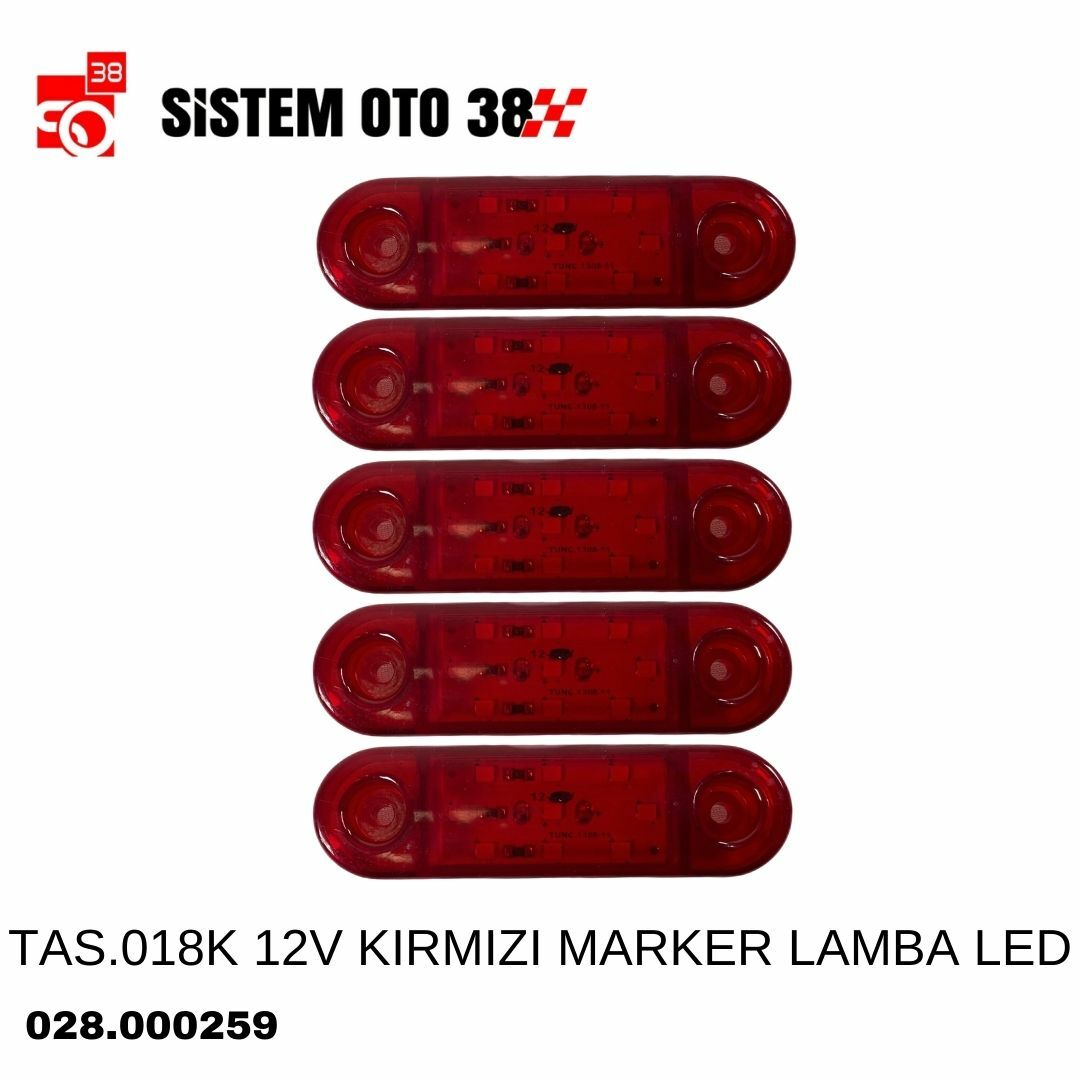 TAS.018K 12V KIRMIZI MARKER LAMBA LED | | LED AYDINLATMA GRUBU