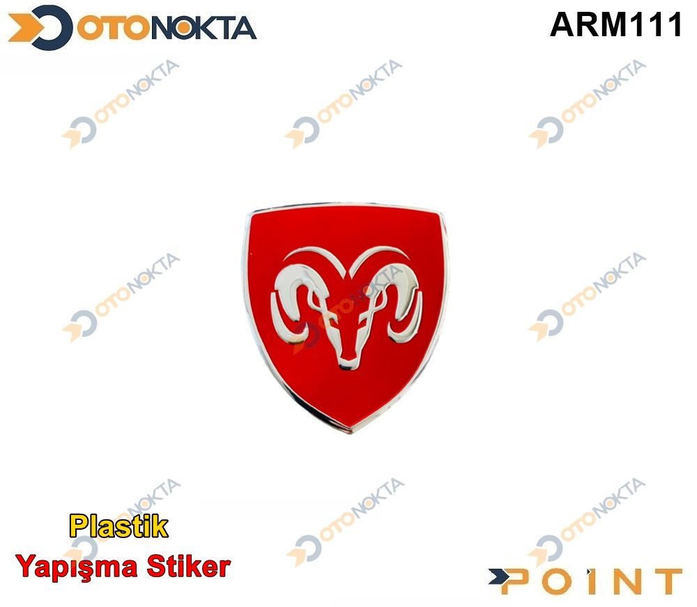 ARMA STICKER BUYUK KALKAN KIRMIZI DODGE