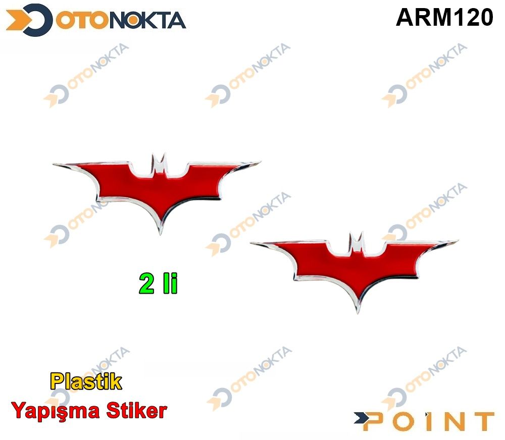 ARMA STICKER BATMAN KUCUK KIRMIZI 2 LI