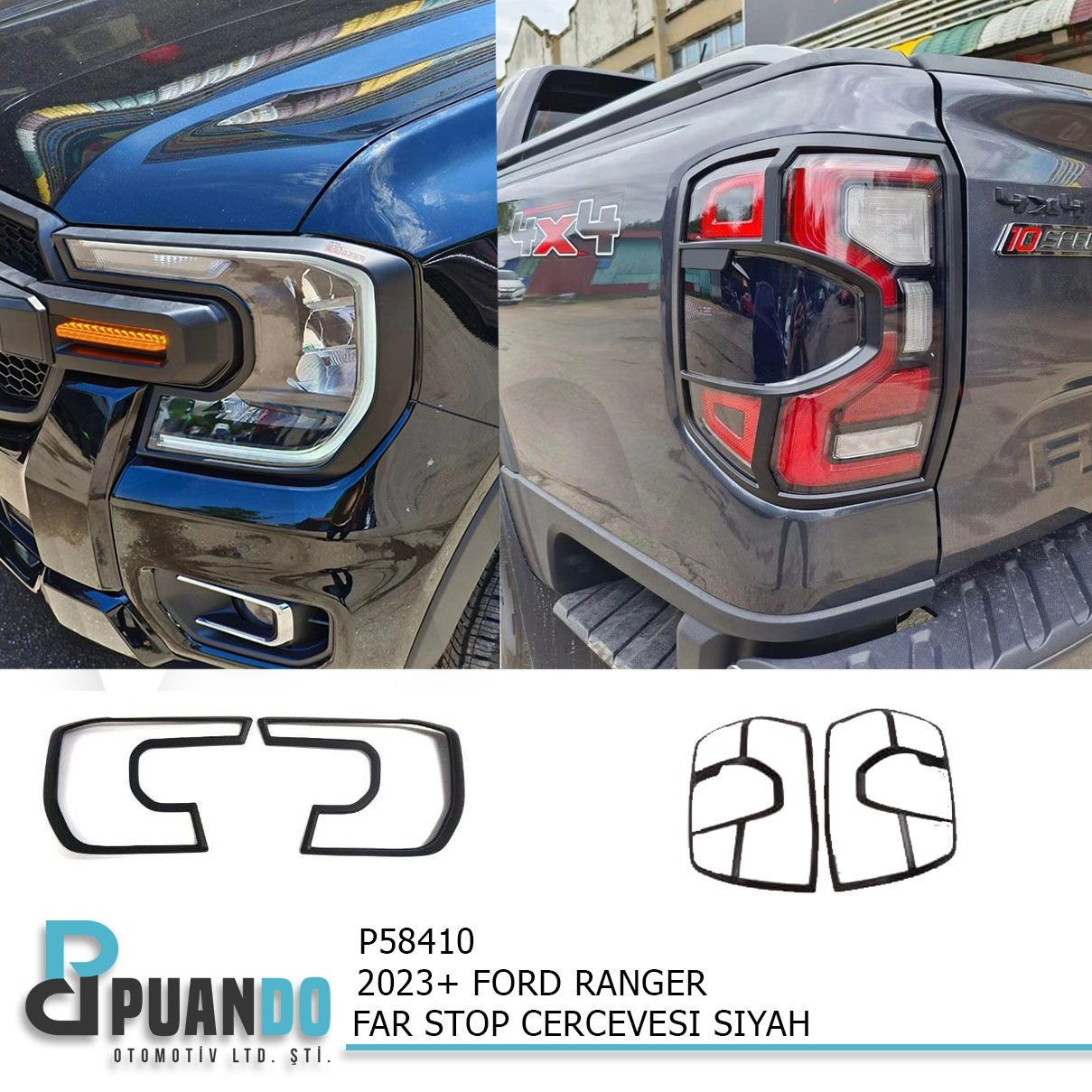 2023+ FORD RANGER FAR STOP CERCEVESI SIYAH