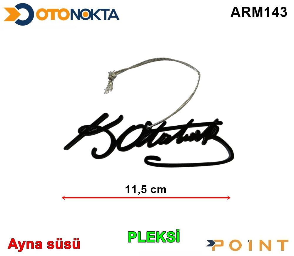 ARMA STICKER AYNA SUSU PLEXI IMZA SIYAH