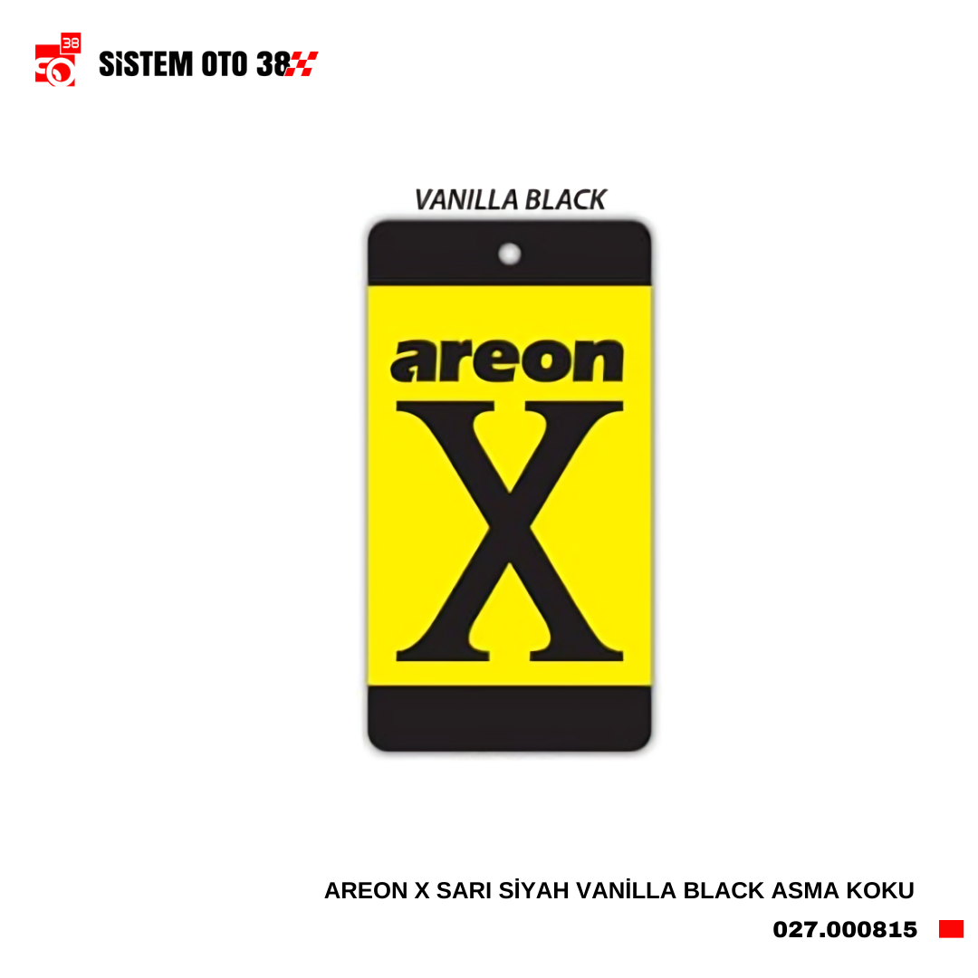 AREON X SARI SİYAH VANİLLA BLACK ASMA KOKU | | KOZMETİK GRUBU