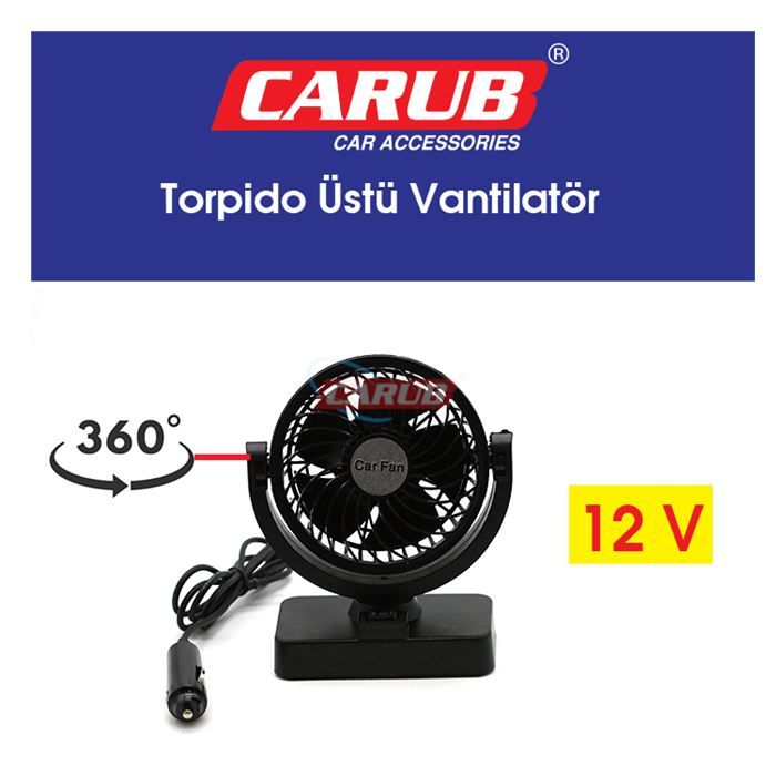 CARUB VANTİLATÖR 12V VANTUZLU VAKUMLU BR6400608 | | ARAÇ İÇİ AKSESUARLAR
