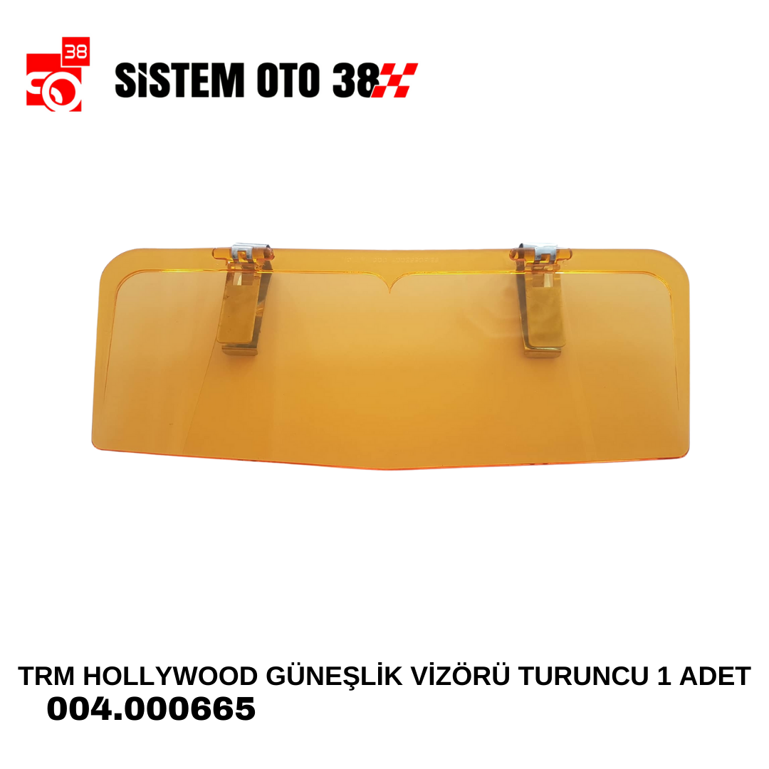 TRM HOLLYWOOD GÜNEŞLİK VİZÖRÜ TURUNCU 1 ADET | | ARAÇ İÇİ AKSESUARLAR