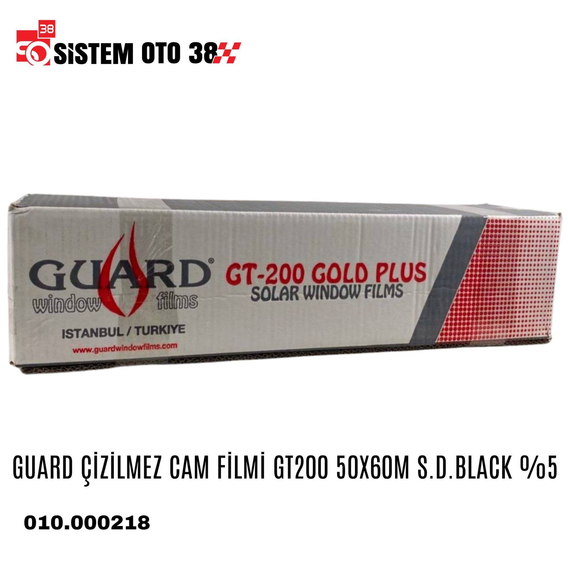 GUARD ÇİZİLMEZ CAM FİLMİ GT200 50X60M S.D.BLACK %5 | | CAM FİLMLERİ