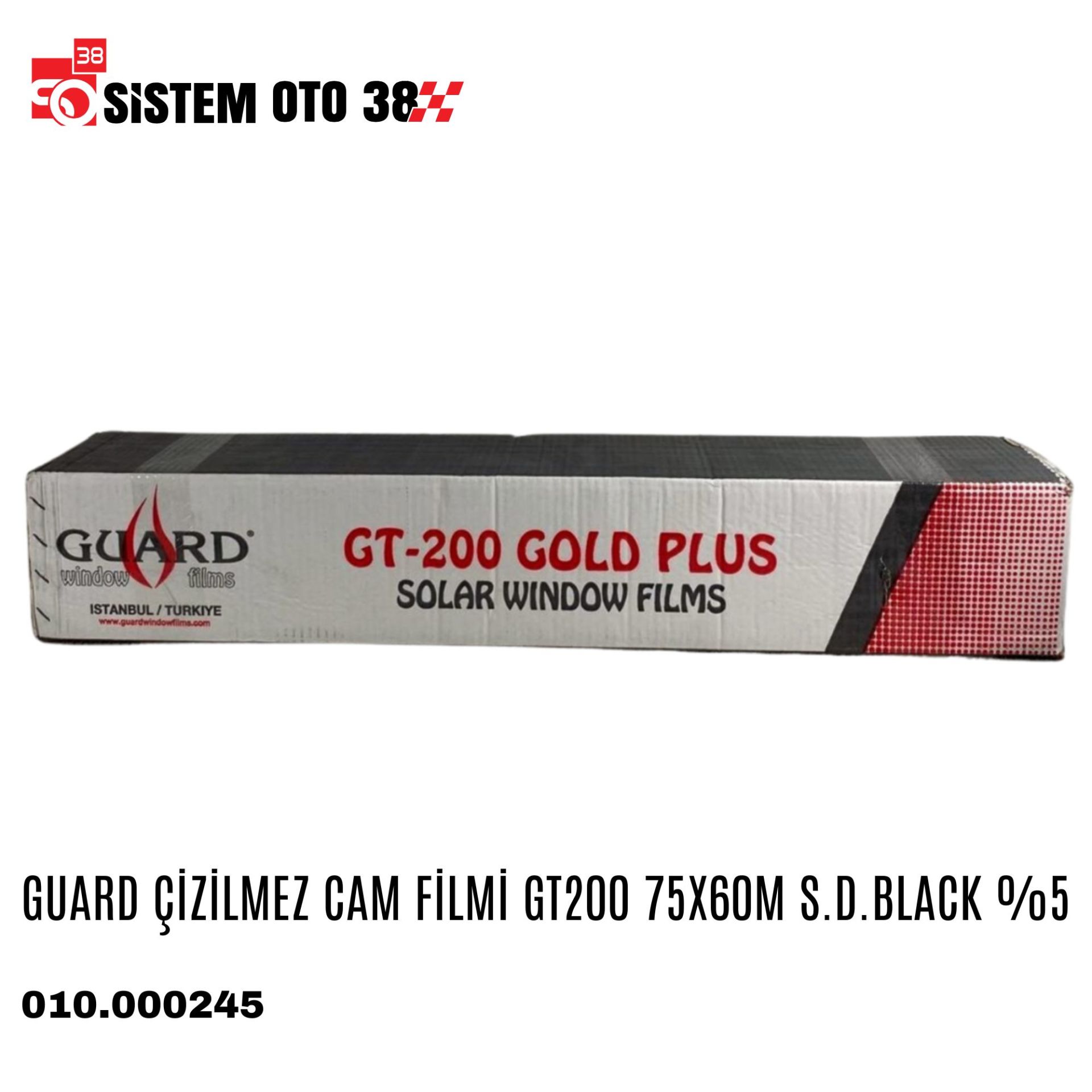 GUARD ÇİZİLMEZ CAM FİLMİ GT200 75X60M S.D.BLACK %5 | | CAM FİLMLERİ