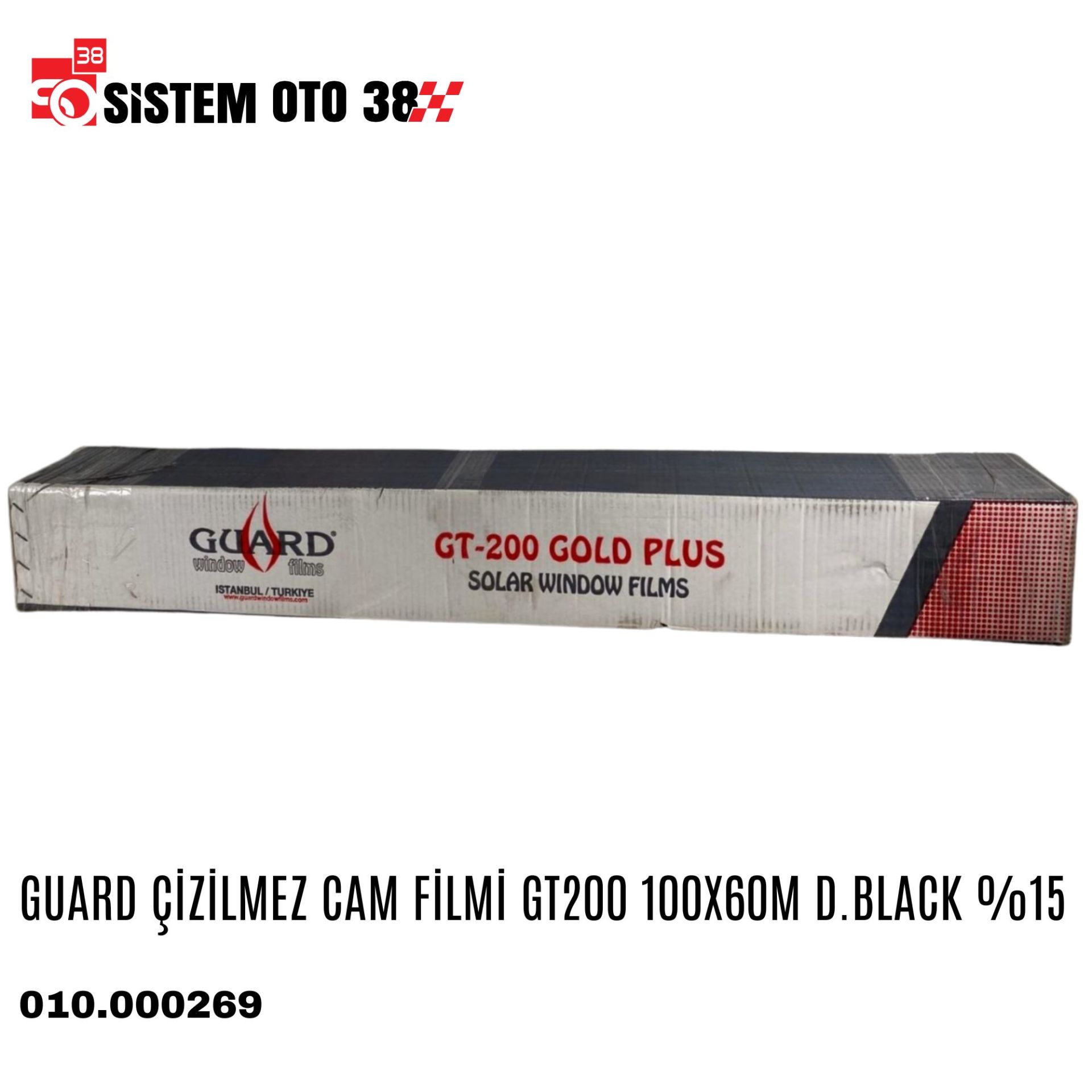 GUARD ÇİZİLMEZ CAM FİLMİ GT200 100X60M D.BLACK %15 | | CAM FİLMLERİ