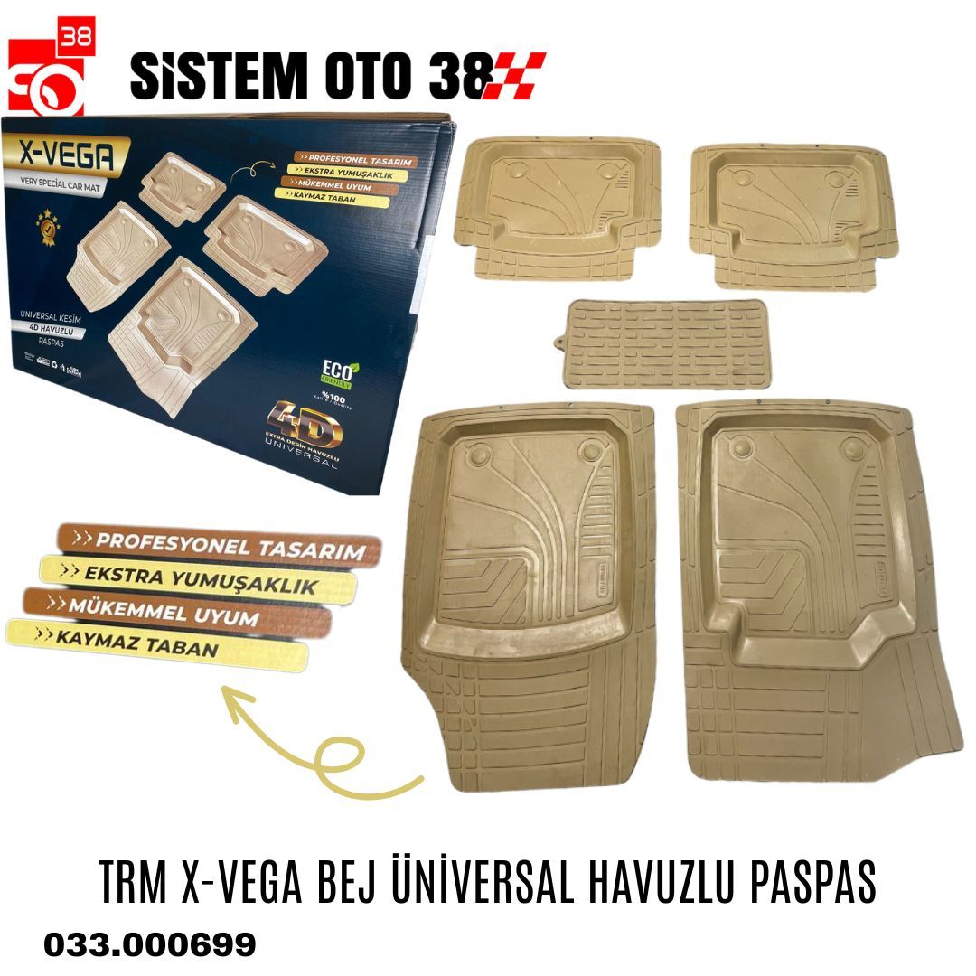 TRM X-VEGA BEJ ÜNİVERSAL HAVUZLU PASPAS | | ÜNİVERSAL PASPASLAR