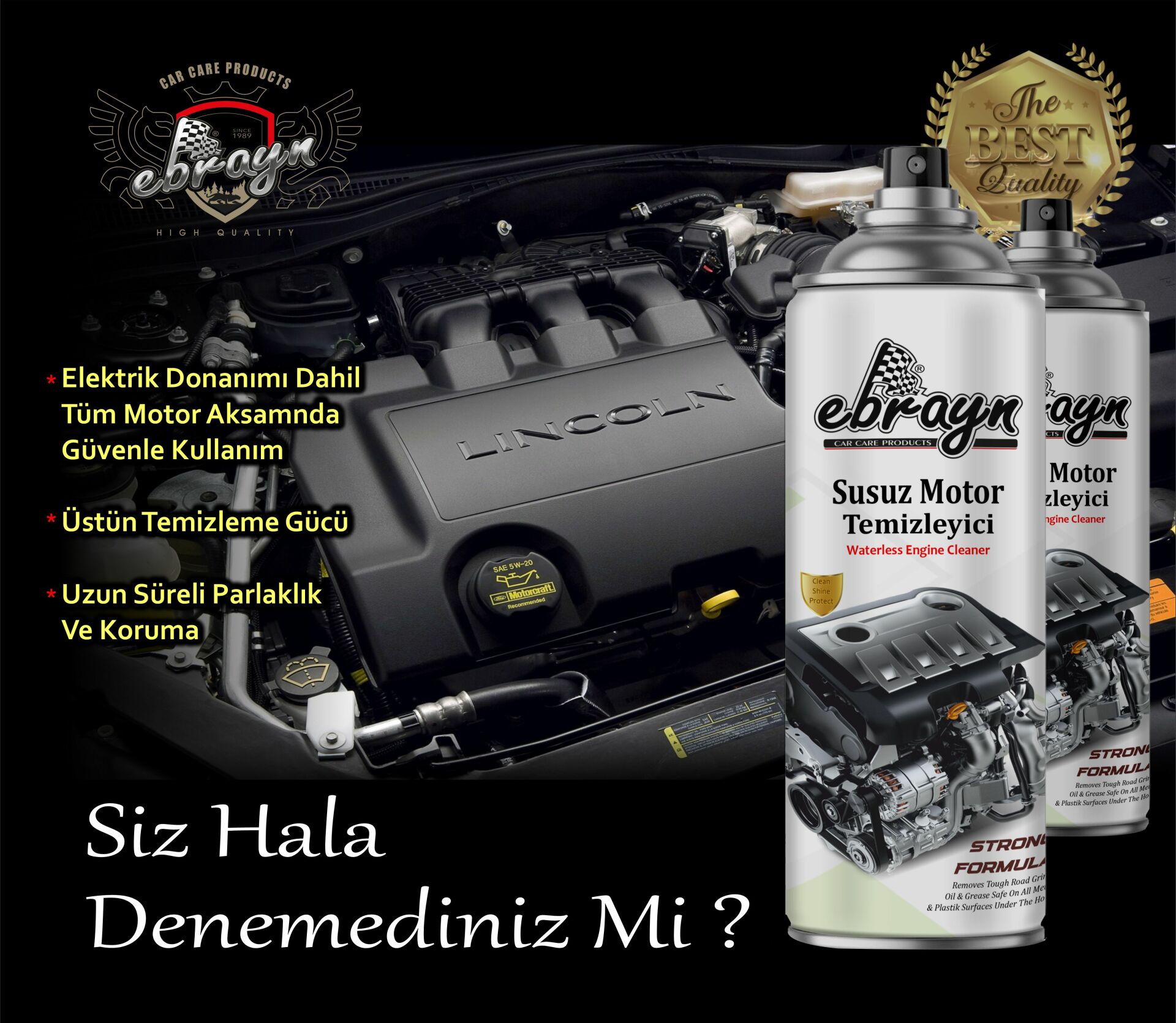 SUSUZ MOTOR TEMİZLEME SPREYİ | EBRAYN