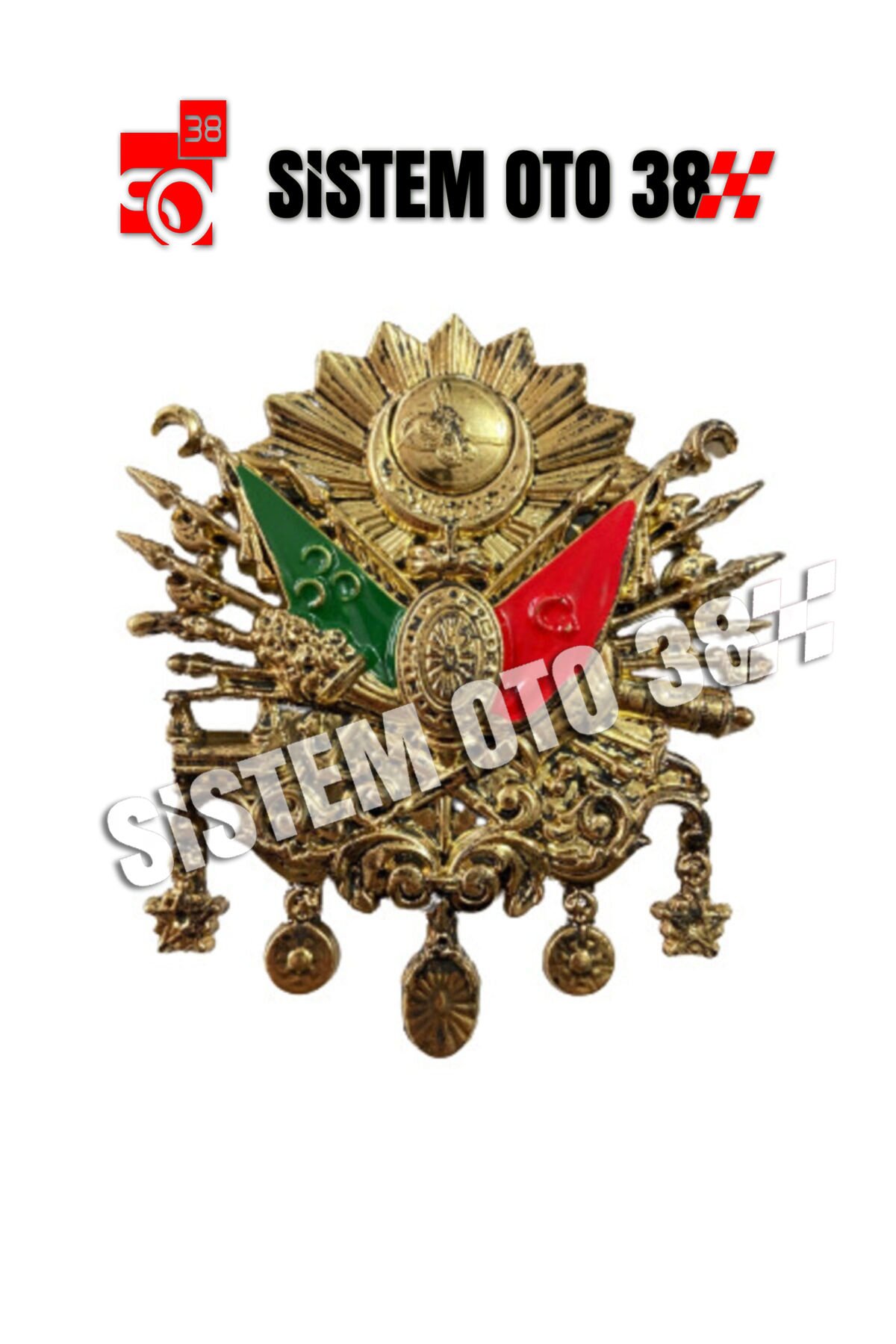 METAL OSMANLI TUĞRASI GOLD KÜÇÜK | | ARAÇ İÇİ AKSESUARLAR