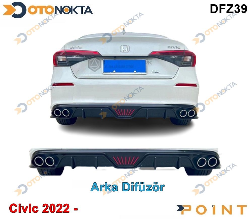 DIFUZOR ARKA ARACA OZEL LEDLI CIVIC 2022+ POINT
