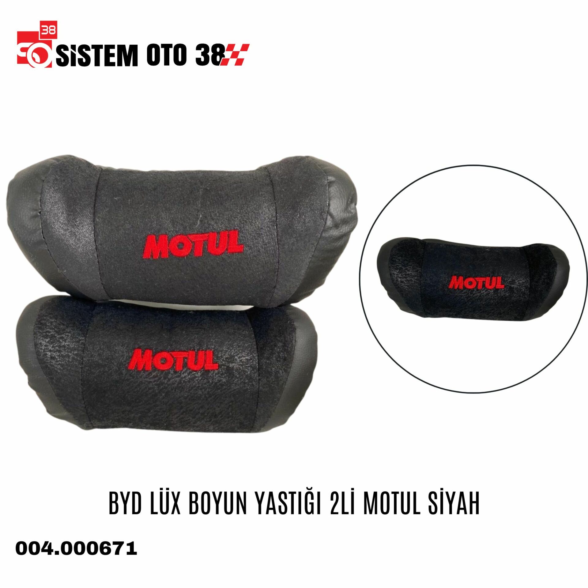 BYD LÜX BOYUN YASTIĞI 2Lİ MOTUL SİYAH | | BOYUN YASTIKLARI