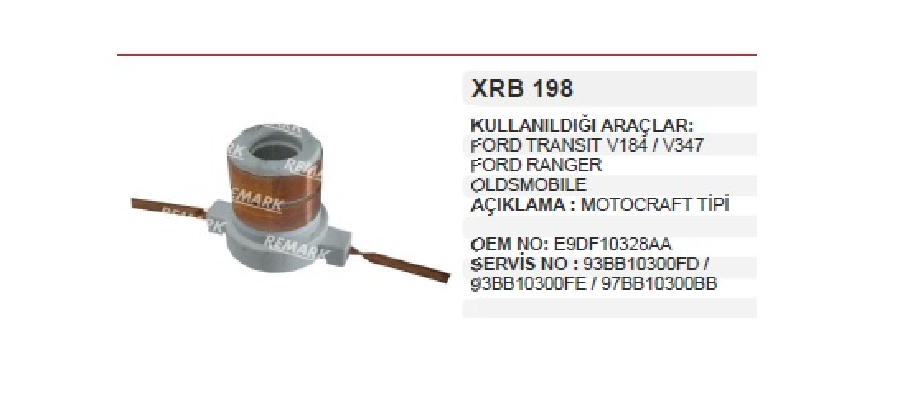 ROTOR BAKIRI MOTOGRAFT V-347 V-184/RANGER OLDSMOBİL İÇ DELİK:13mm EN:27mm BOY:36mm
