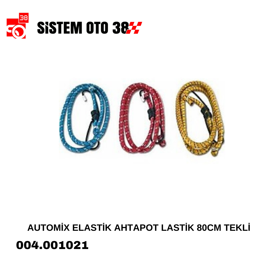 AUTOMİX ELASTİK AHTAPOT LASTİK 80CM TEKLİ | | ARAÇ İÇİ AKSESUARLAR