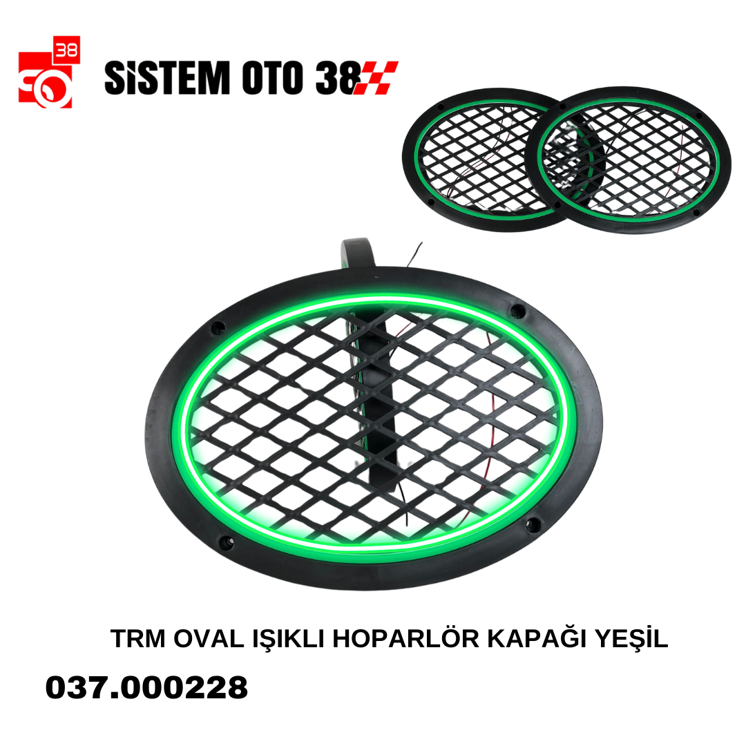 TRM OVAL IŞIKLI HOPARLÖR KAPAĞI YEŞİL | | SES MONTAJ EKİPMANLARI