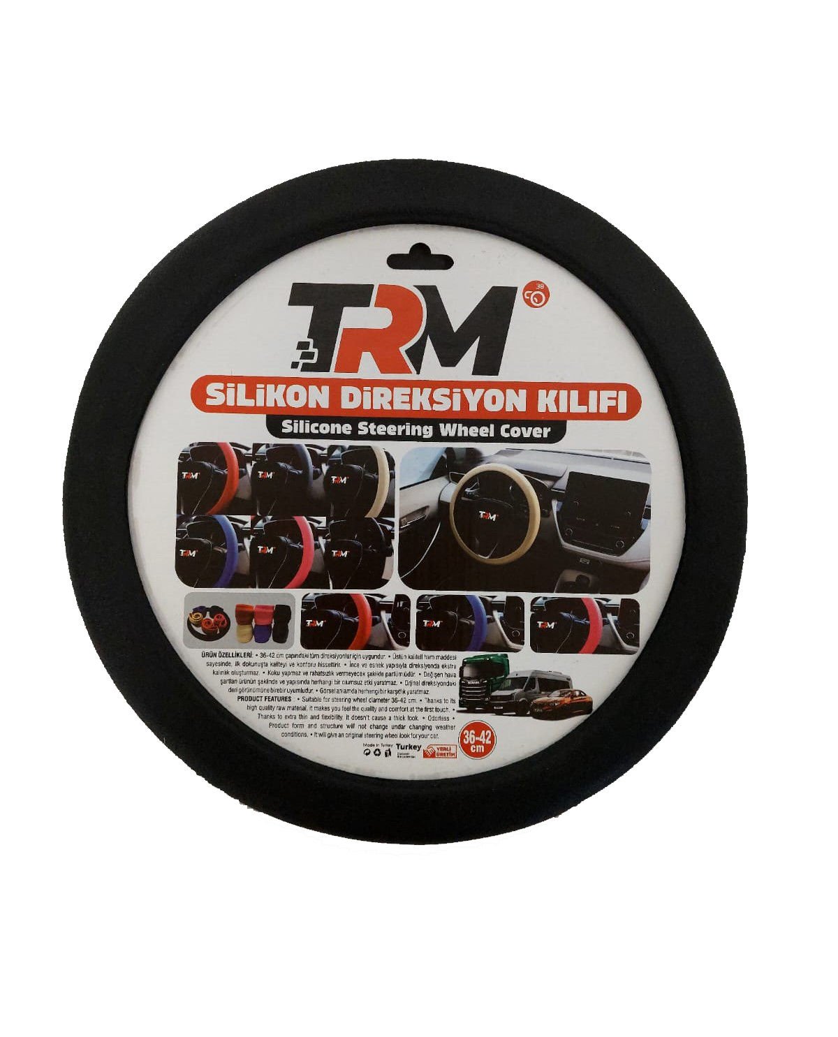TRM219 SİLİKON DİREKSİYON KILIFI 36-42 CM SİYAH | | DİREKSİYON KILIFLARI