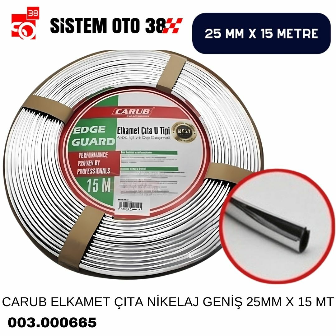 CARUB ELKAMET ÇITA NİKELAJ GENİŞ 25MM X 15 MT | | ARAÇ DIŞI AKSESUARLAR