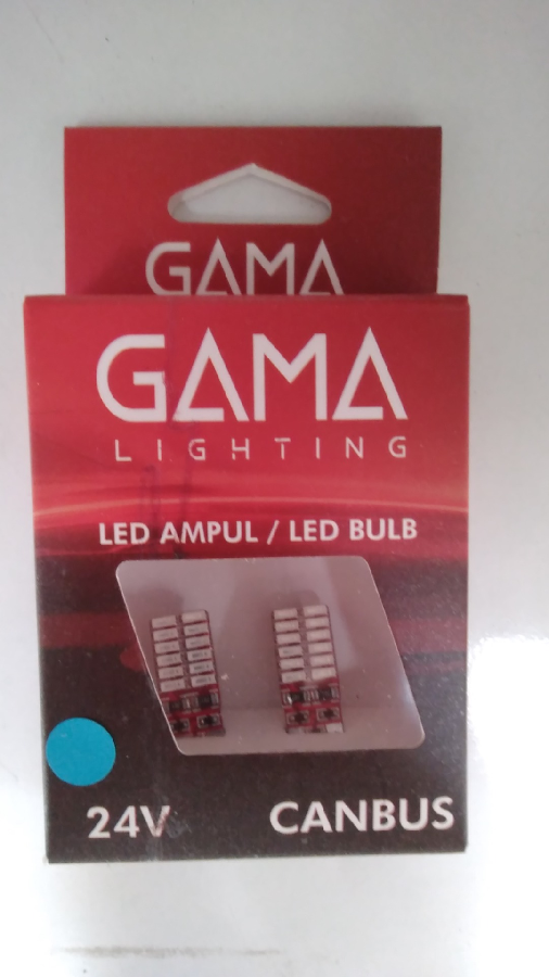 AMPUL>(2AD) LED B.DİPSİZ MAVİ 24V 24 LEDLİ ARIZA LAMBASI YAKMAZ (CANBUS)