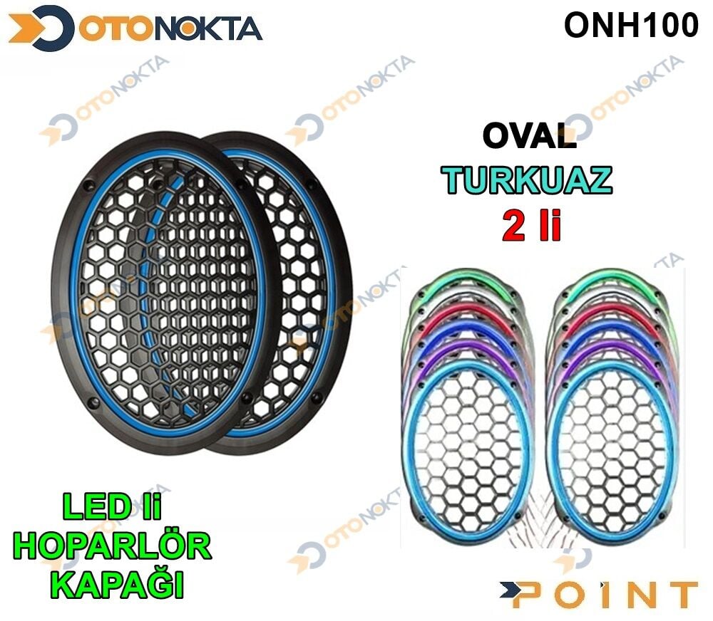 OVAL HOPARLOR KAPAGI ISIKLI TURKUAZ