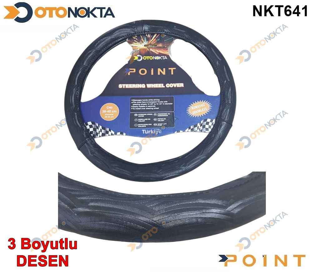 DIREKSIYON KILIFI GECMELI 3 BOYUTLU SIYAH F-800