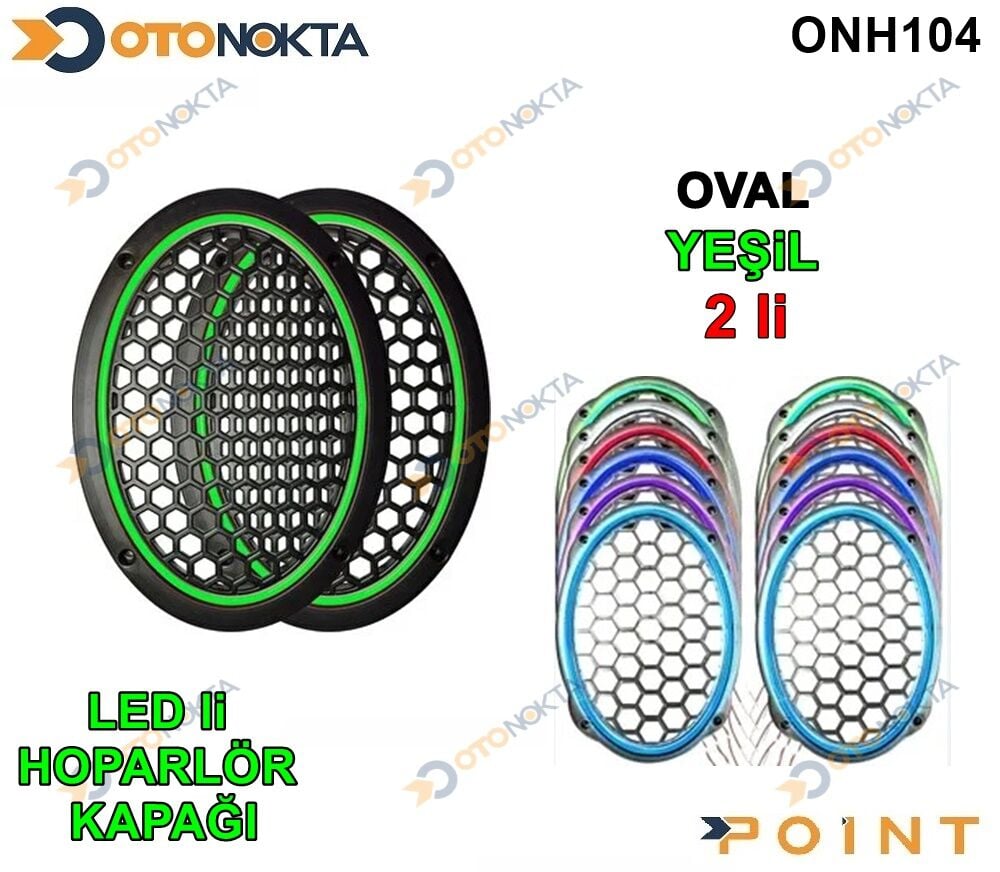 OVAL HOPARLOR KAPAGI ISIKLI YESIL