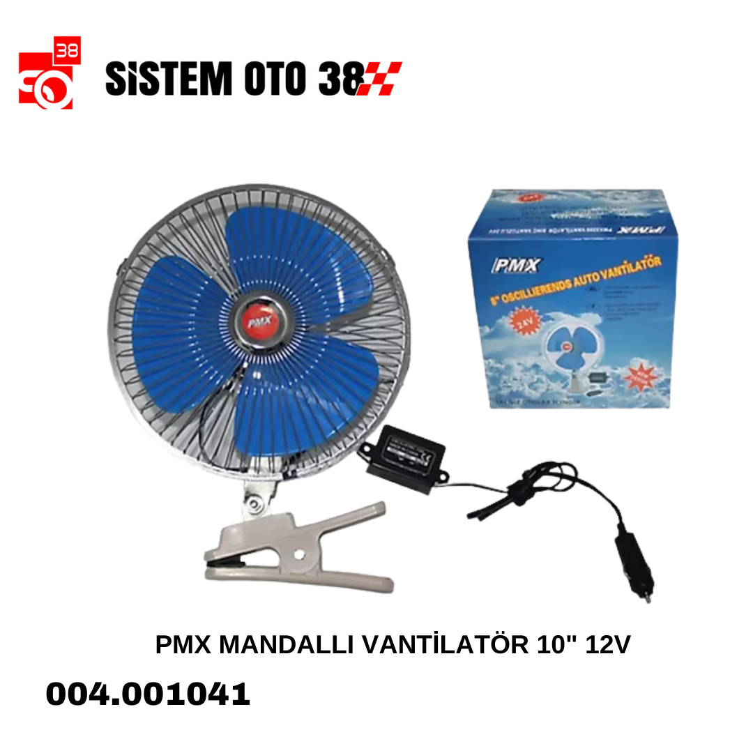 PMX MANDALLI VANTİLATÖR 10'' 12V | | ARAÇ İÇİ AKSESUARLAR