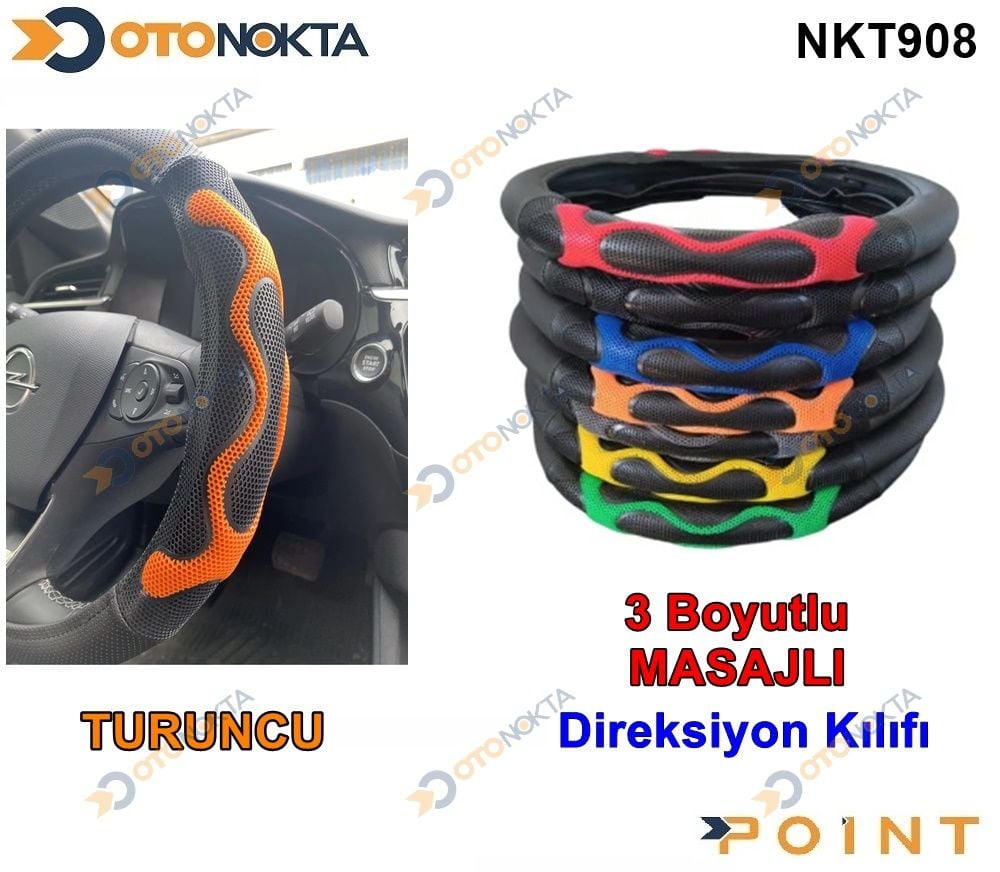 DIREKSIYON KILIFI GECMELI 3 BOYUTLU MASAJLI TURUNC