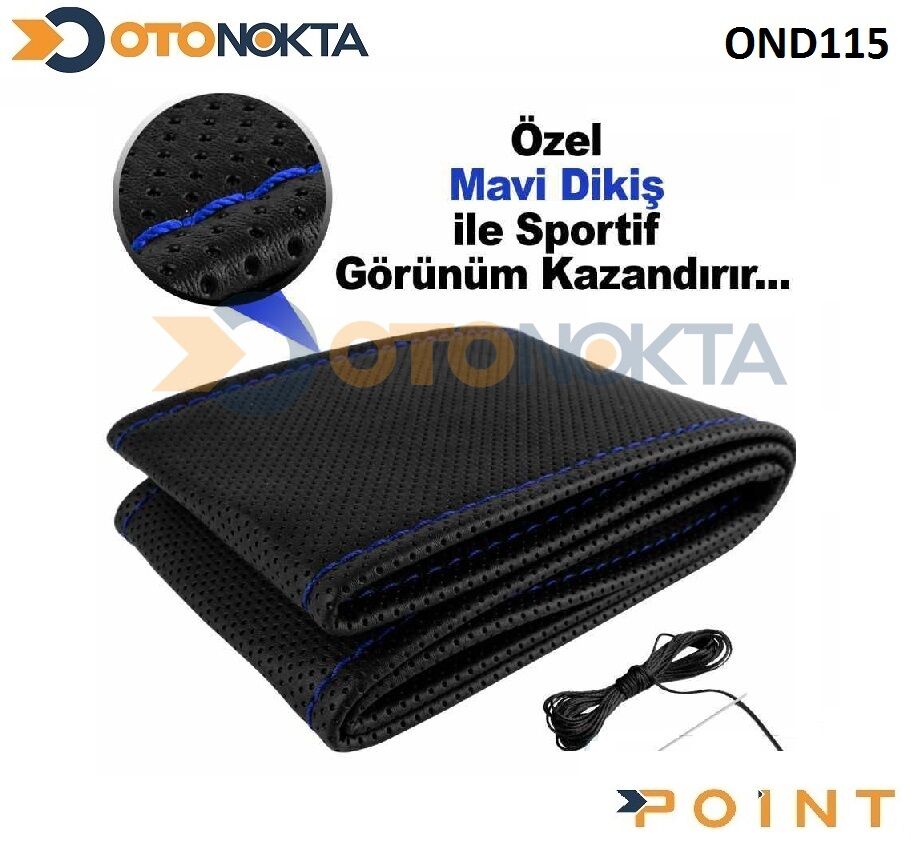 DIREKSIYON KILIFI DIKMELI NOKTALI MAVI SIYAH FX