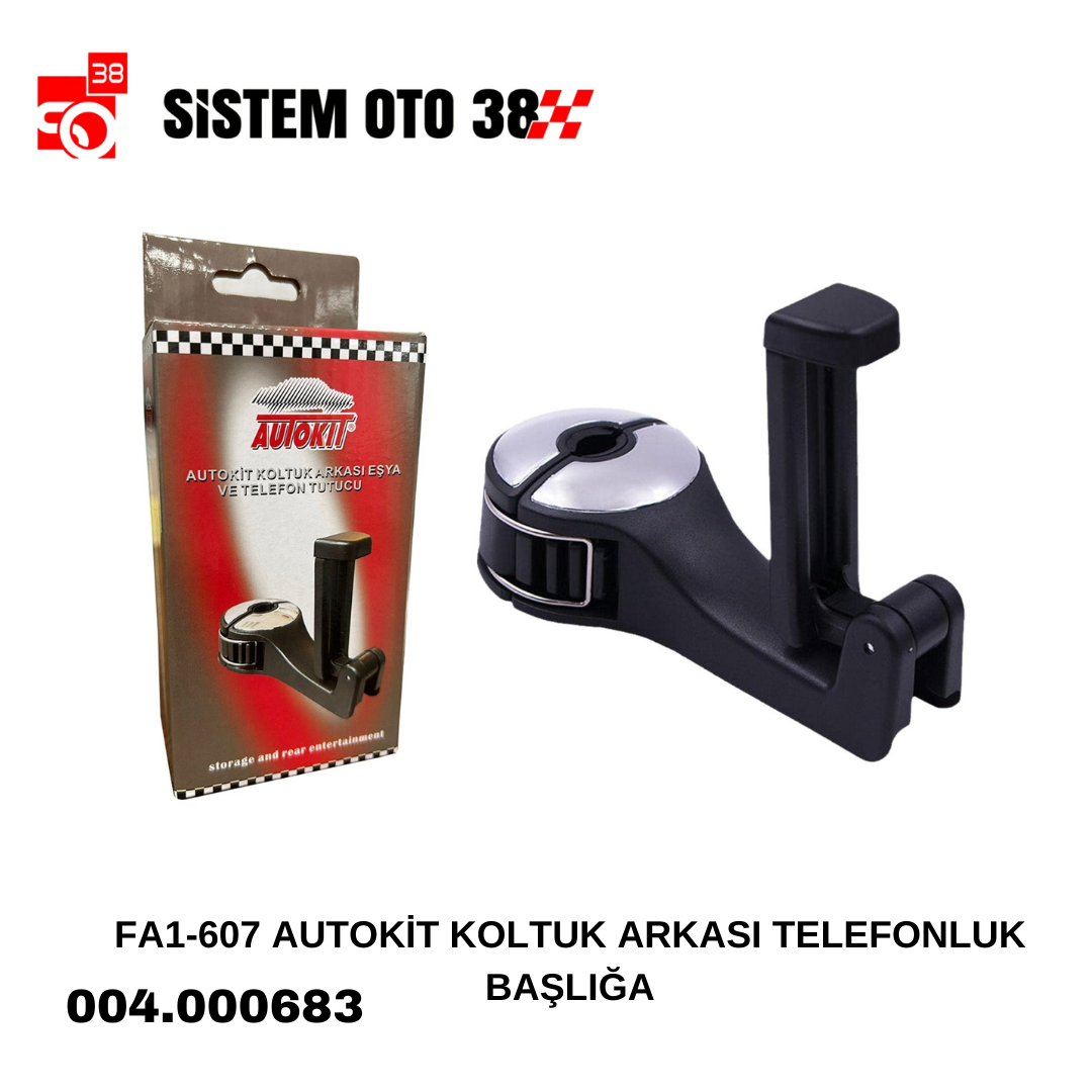 FA1-607 AUTOKİT KOLTUK ARKASI TELEFONLUK BAŞLIĞA | | ARAÇ İÇİ AKSESUARLAR
