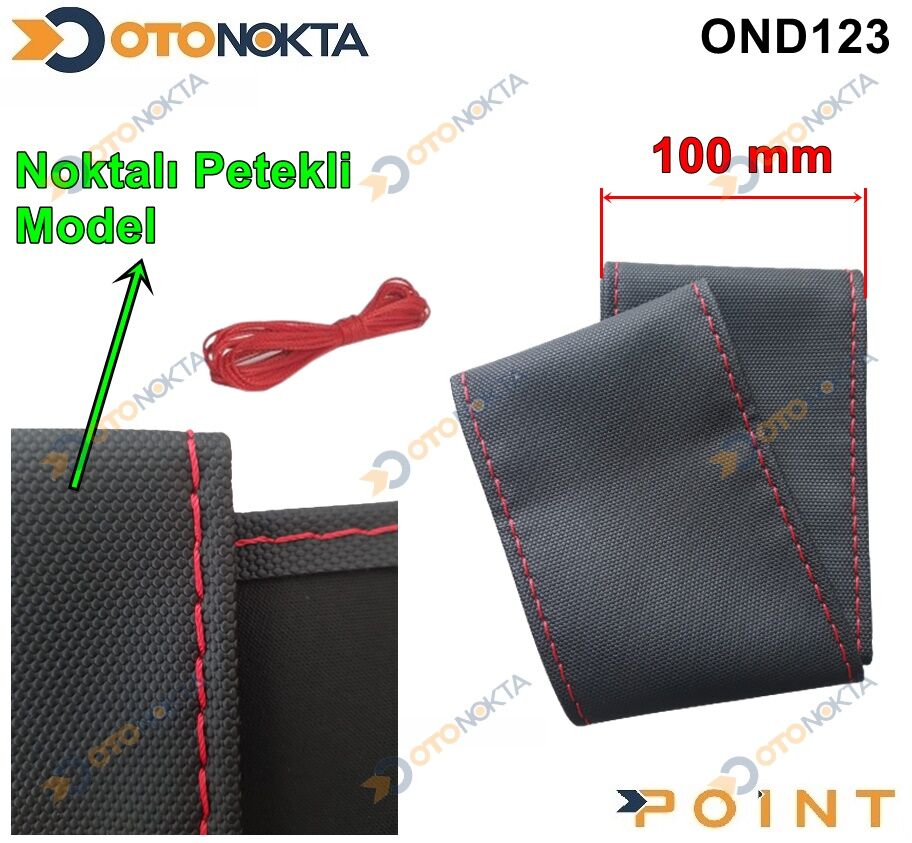 DIKMELI DIREKSIYON KILIFI NOKTALI KIRMIZI IP 100CM