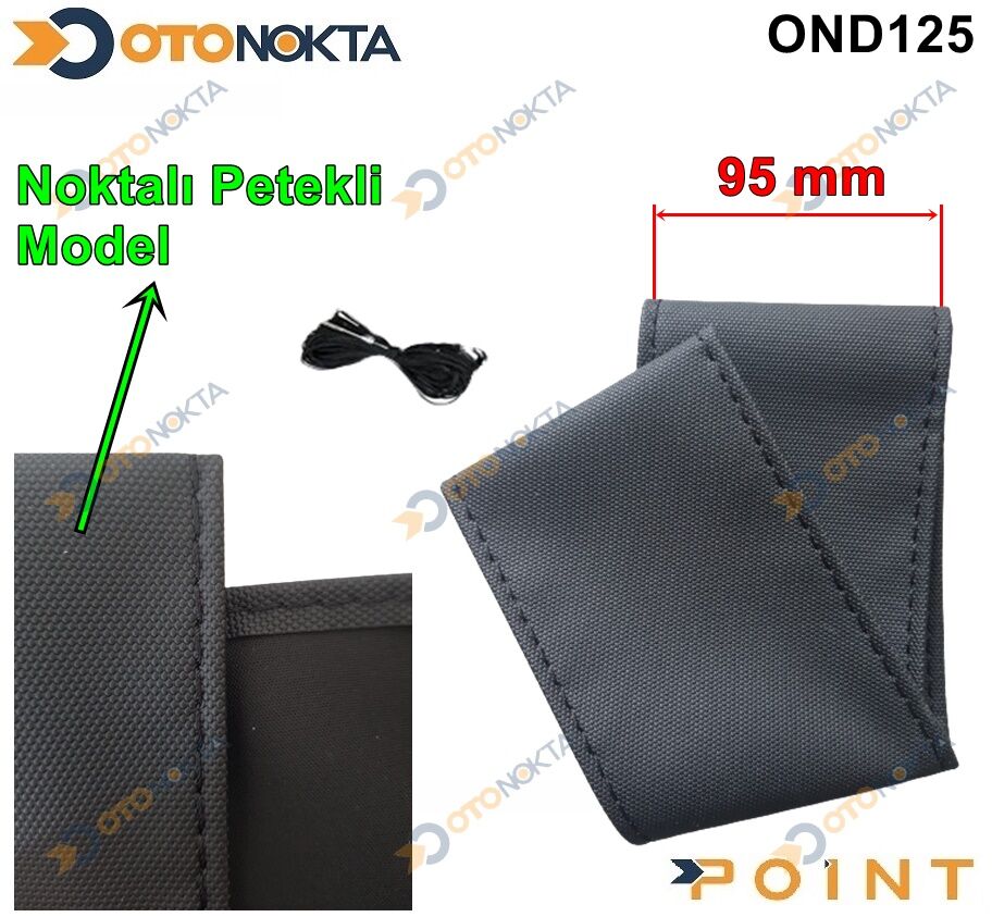 DIKMELI DIREKSIYON KILIFI NOKTALI SIYAH IP 95 CM