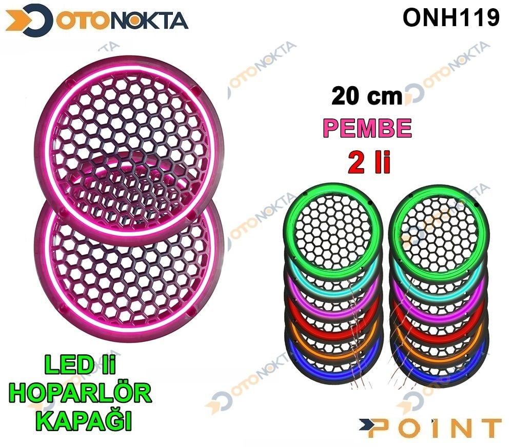 20 CM HOPARLOR KAPAGI ISIKLI MOR
