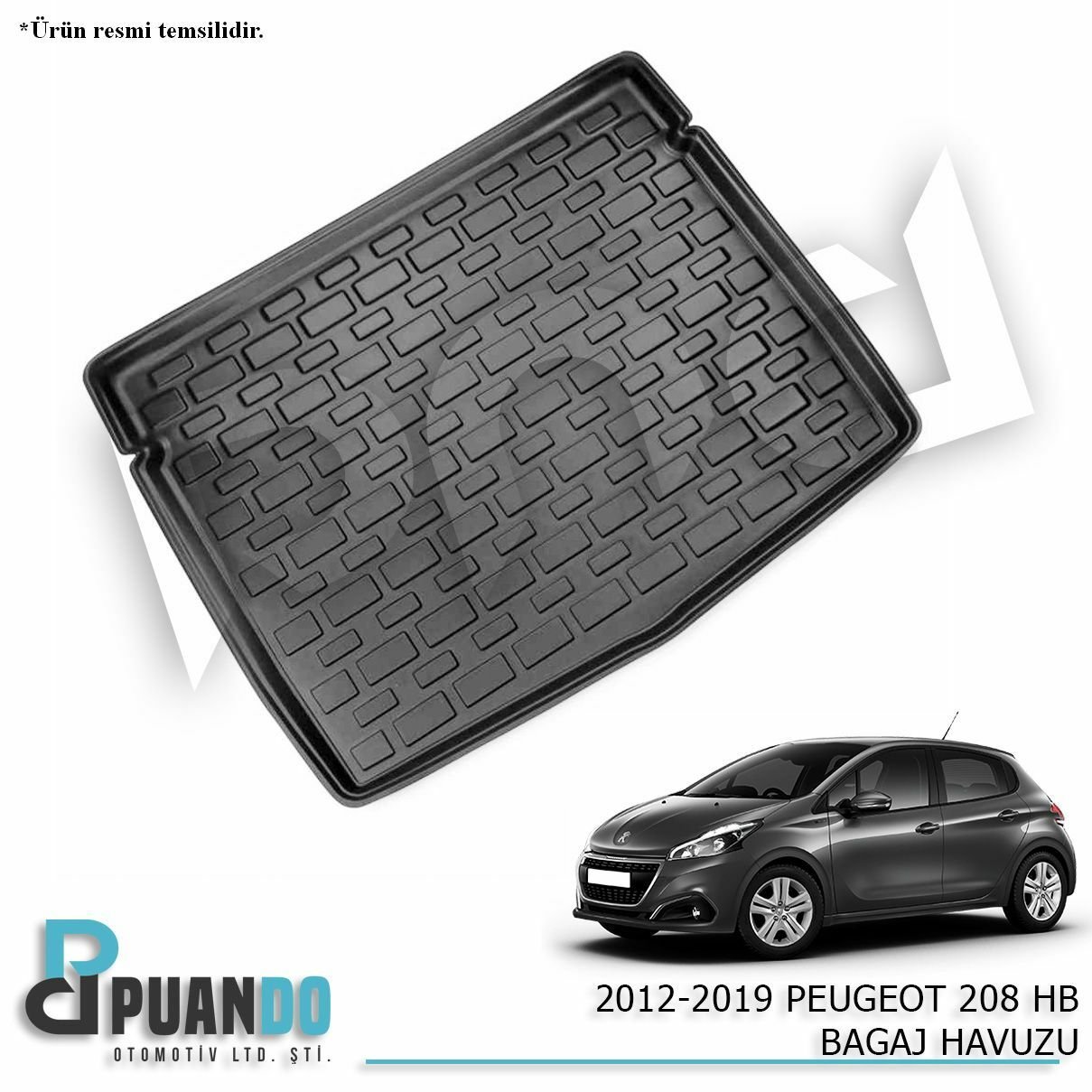 2012-2019 PEUGEOT 208 HB BAGAJ HAVUZU