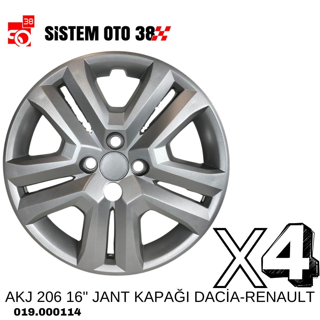 AKJ 206 16'' JANT KAPAĞI DACİA-RENAULT | | JANT KAPAKLARI