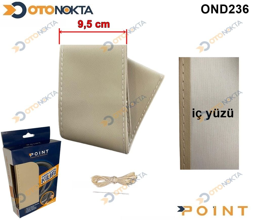 DIREKSIYON KILIFI DIKMELI 9,5 CM DUZ BEJ