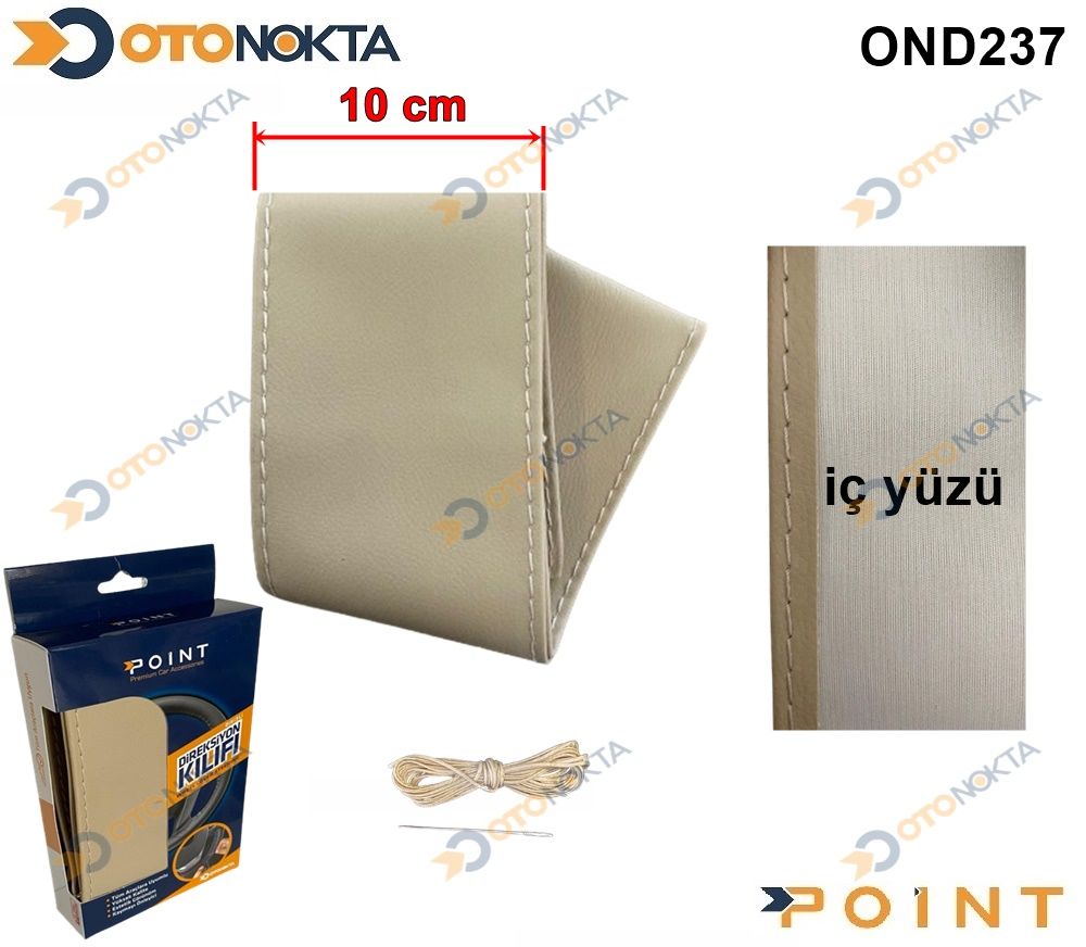 DIREKSIYON KILIFI DIKMELI 10 CM DUZ BEJ