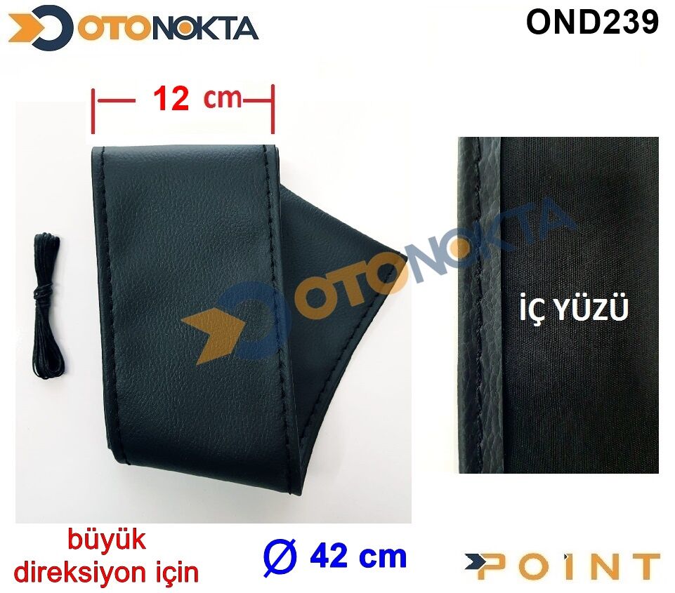 DIREKSIYON KILIFI DIKMELI 120MM X 42CM DUZ SIYAH