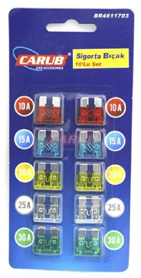 SİGORTA BIÇAK TİP 10LU SET
