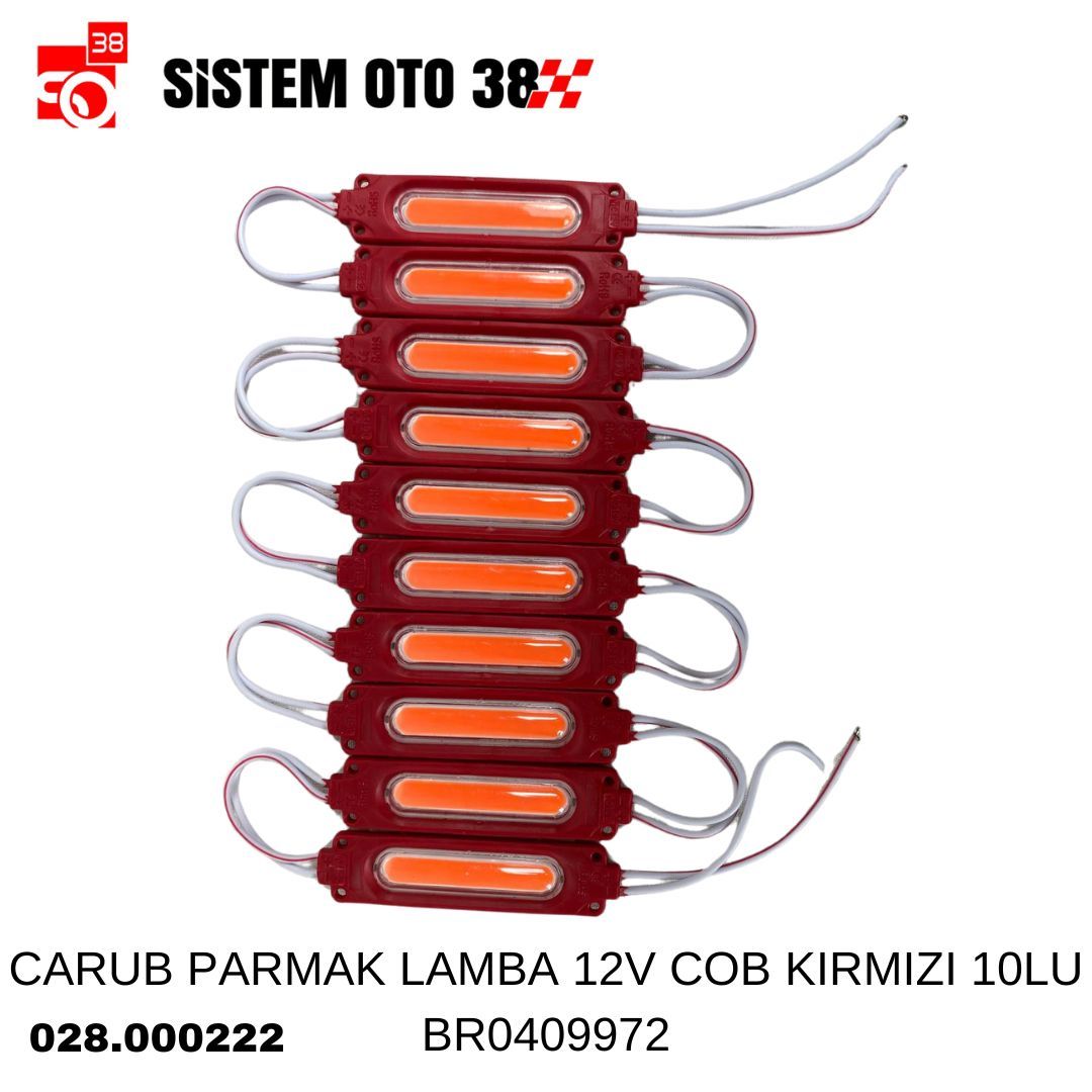 CARUB PARMAK LAMBA 12V COB KIRMIZI 10LU BR0409972 | | LED AYDINLATMA GRUBU